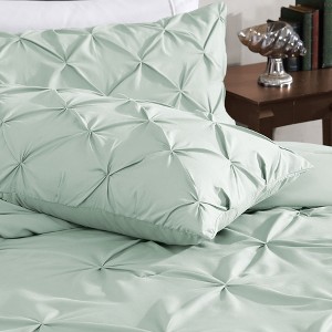 Swift Home | Diamond Smocking Pintuck 3-Piece Comforter Set - 1 of 4