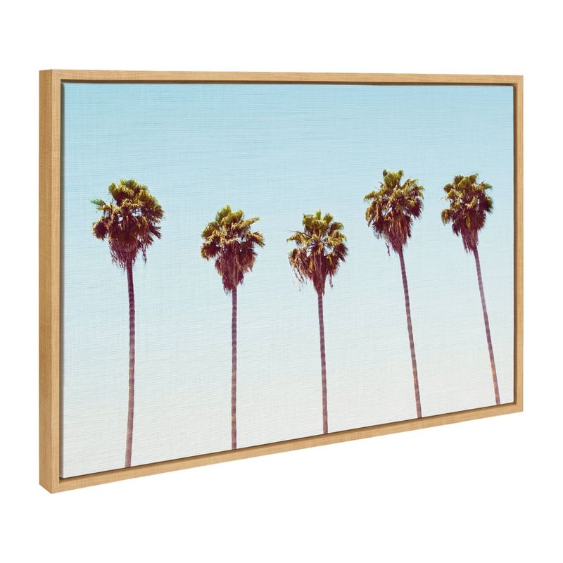 23&#34; x 33&#34; Sylvie Five Palms Framed Canvas by Simon Te Natural - Kate and Laurel, 3 of 9