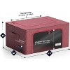 Sorbus 6 Pack Small Foldable Storage Box - Metal Frame, Oxford Fabric, Large Window & Handles - Organization for Bedroom, Linens & Clothes - 3 of 4