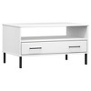 vidaXL Coffee Table White Solid Pine Wood Coffee Table Rectangular - 2 of 4