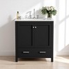 Mshliw 30 Inch Bathroom Vanity with Sink Combo, Solid Wood Frame Storage Cabinet with 2 Soft Close Doors and Drawer, Undermount Ceramic Basin(Blue) - 4 of 4