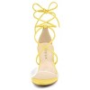 Allegra K Women's Clear Strap Padded Insole Lace Up Block Heels Sandals - 2 of 4