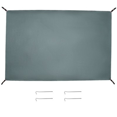 Unique Bargains Waterproof Tent Tarp with Ground Nail Gray