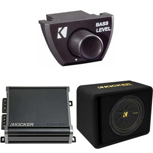 Kicker 12 Inch Comp Bass Package 50VCWC122 with CXA4001, Bass Knob Bundle - 1 of 4
