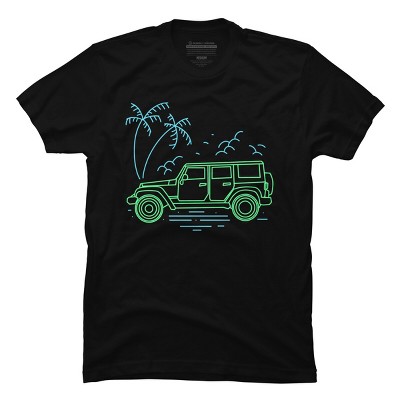 Men's Design By Humans Summer Off-road Trip To The Beach By donipacoceng T-Shirt