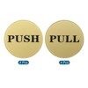 Unique Bargains Round Self-Adhesive Decor Home Business Push Pull Door Sign 8 Pcs - 3 of 4
