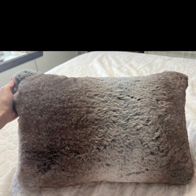 Neutral Faux Fur Throw Pillow - Threshold™