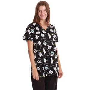 Just Love Women's Scrub Tops / Holiday Scrubs / Nursing Scrubs for Christmas - 1 of 3
