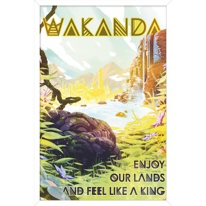 Trends International Marvel: Hero Lands - Wakanda Framed Wall Poster Prints - 1 of 4