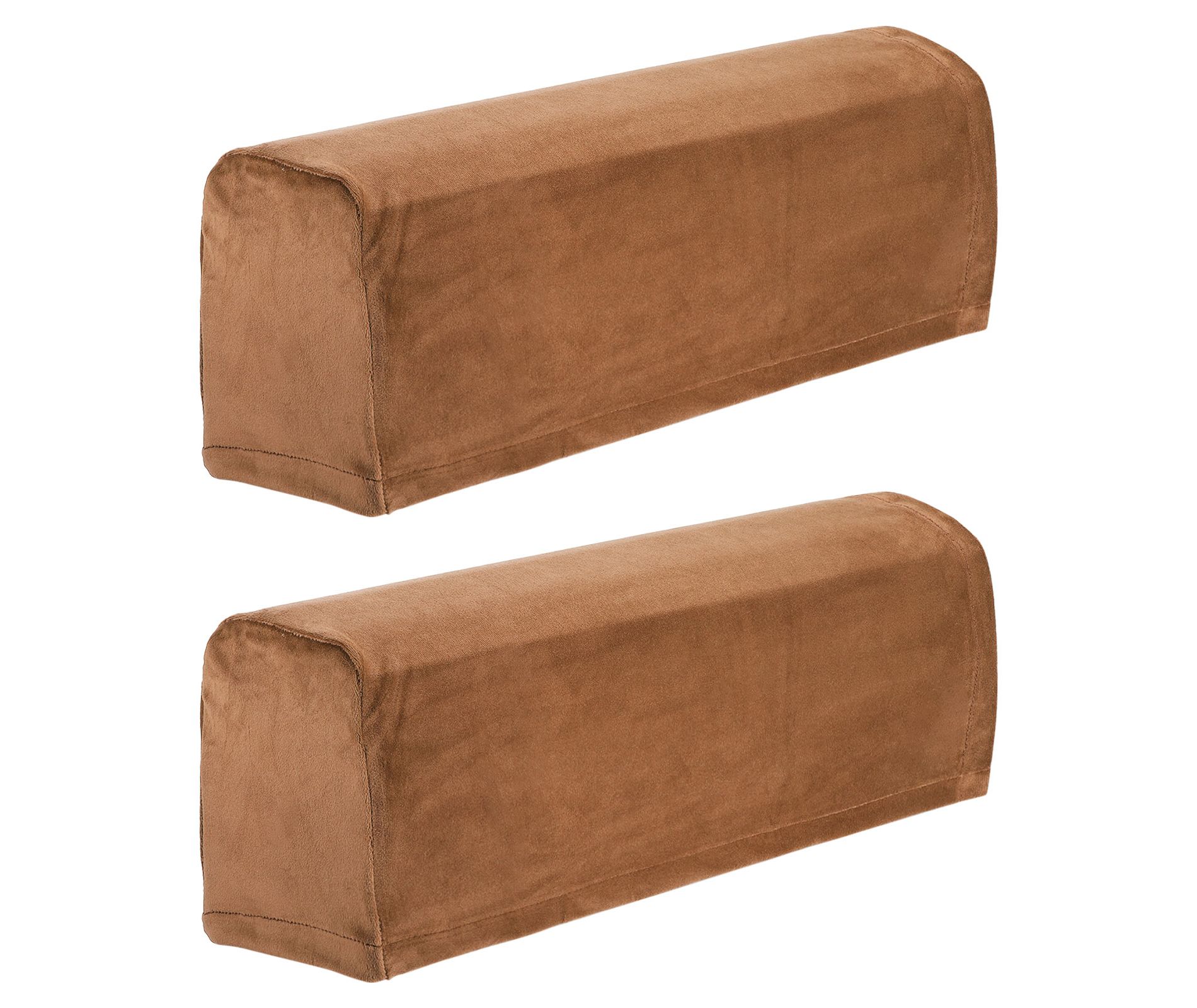 Unique Bargains Stretch Soft Polyester Fiber Sofa Couch Armchair Slipcovers 2 Pcs Camel