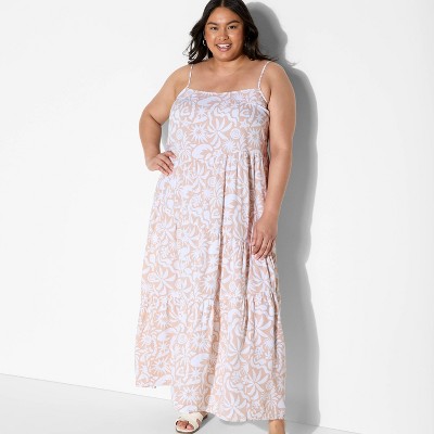 Women's Maxi A-Line Dress - Wild Fable™ Taupe Seashell