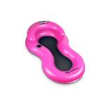 Swimline 61" Chill Pill 1-Person Inflatable Swimming Pool Floating Lounge Chair with Drink Holder - Pink