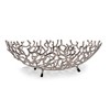 HomeRoots 22" Silver Aluminum Faux Coral Oval Centerpiece Bowl - 4 of 4