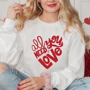 Simply Sage Market Women's Graphic Sweatshirt All You Need Is Love - 1 of 4