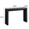 FURNIinspire Console Tables 47" Modern Wood Console Table, Narrow Entryway Table, Hallway Accent Table, Sofa Table, Black, 11.8"*47.2"*31.7" - 3 of 4