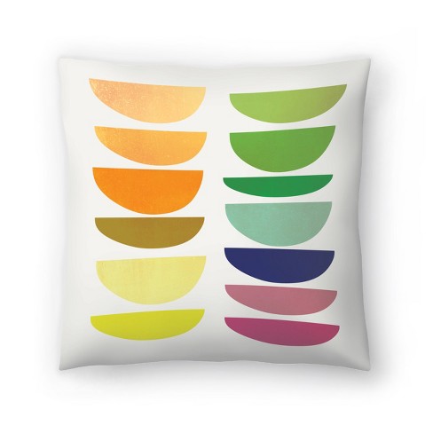 Rainbow colored throw discount pillows