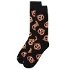 Memoi Men's Pretzel Pattern Rayon from Bamboo Blend Novelty Crew Sock Black 10-13 - 3 of 4