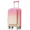 3-Piece Hardshell Luggage Set (20"/24"/28"),Lightweight Suitcase with USB Port,20" 24" Front Opening Carry-On Suitcase with Cup Holder–Cuddlewood - 2 of 4