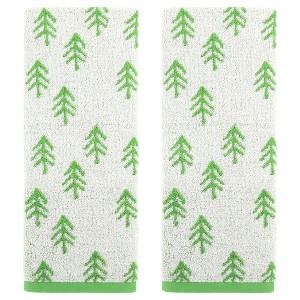 REGALWOVEN Cotton Soft Absorbent Plant Pattern Bathroom Hand Towel 14" x 30" - 1 of 4