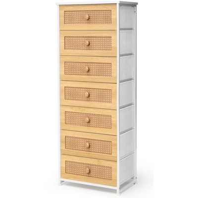 Crestlive Products Tall Dresser for Bedroom 7-Drawer Fabirc Storage Tower Chests of Drawers for Bedroom