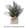 Unique Bargains Artificial Plants 3-Stem Lavender Plant Plastic 3.07"x3.07"x7.87" 1 Pc - 3 of 4