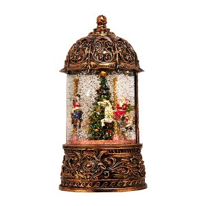 Kurt Adler 8.66-inch Battery Operated Lighted LED Santa and Carousel Water Lantern - 1 of 4
