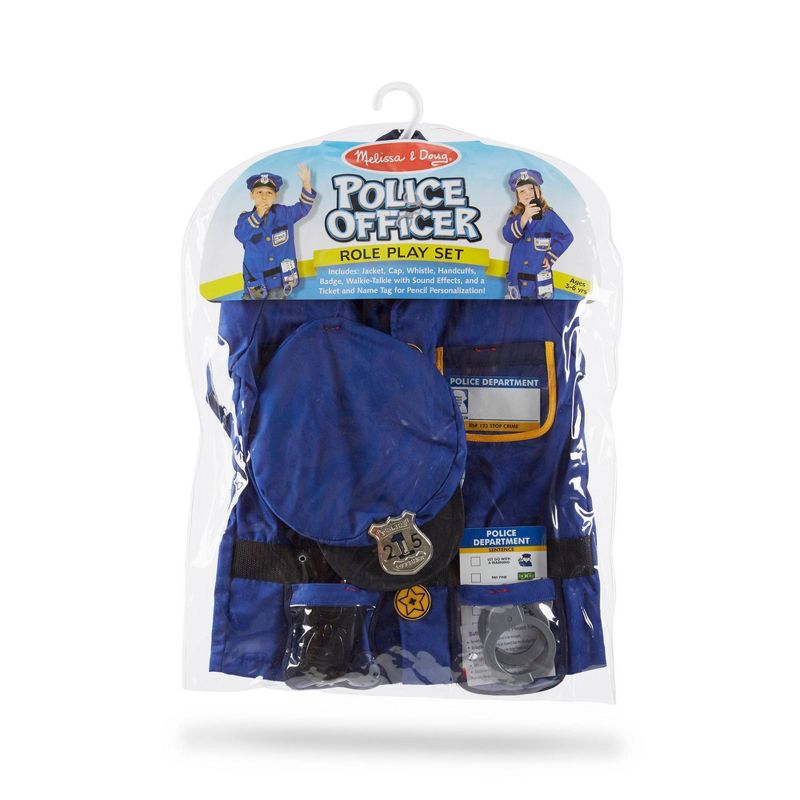 Melissa &#38; Doug Police Officer Role Play Costume Dress-Up Set (8pc), 4 of 13