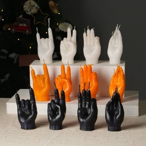 FONTOI 12 PCS Halloween Funky Hands Gesture Candles, Multicolor Candle Box, Perfect for Haunted House Decor, Multi, 9.2"*5.2"*9" - 1 of 4