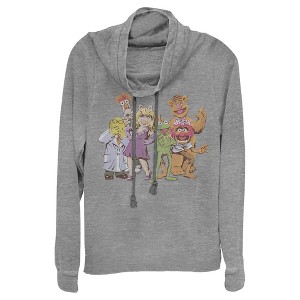 Juniors Womens The Muppets The Gang Cowl Neck Sweatshirt - 1 of 4