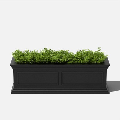 Brixton Black Recycled Plastic 36" Window Box Planter