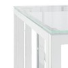 vidaXL Coffee Table Silver, Marble Stainless Steel, Tempered Glass Medium - Silver Glass - 4 of 4