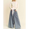 Women's CHUNKY CABLE RIBBON TAPE LACE UP PULLOVER SWEATER - DAVI & DANI - 4 of 4