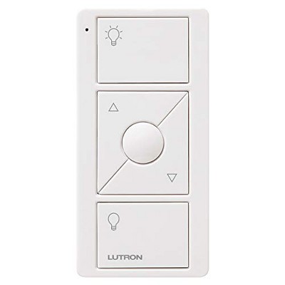 Lutron 3-Button with Raise/Lower Pico Remote for Caseta Wireless Smart Lighting Dimmer Switch | PJ2-3BRL-WH-L01R | White