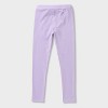 Girls' 2pk Adaptive Leggings - Cat & Jack™ Purple/Berry Pink - 2 of 3