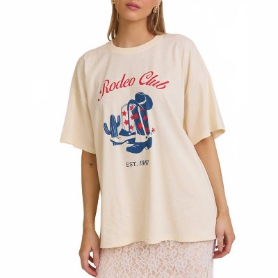 Women's Oversized Rodeo Club Shirt - GILLI