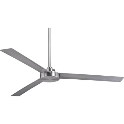62" Minka Aire Modern Indoor Outdoor Ceiling Fan Brushed Aluminum Wet Rated for Patio Exterior House Home Porch Gazebo Garage Barn