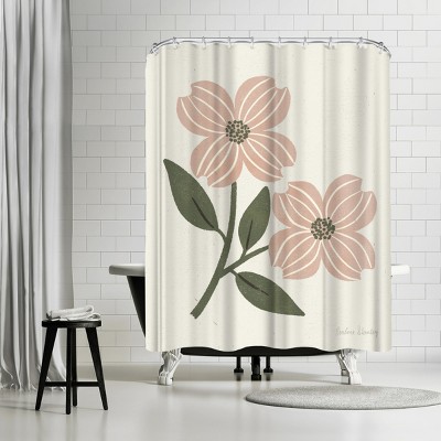 Americanflat Dogwood Pink Cream by Pauline Stanley Shower Curtains