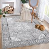 Washable Vintage Runner Rug, Non-Slip Low Pile Medallion Carpet with Rubber Backing for Kitchen or Entryway - 2 of 4