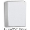 Hamilco Gray Linen Textured Cardstock Thick Paper - 11 x 17" Heavy Weight 80 lb Cover Card Stock - 25 Pack - 2 of 4
