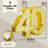 Sparkle and Bash Small Number 40 Pinata for 40th Birthday Party, Wedding Anniversary, Gold Foil, 16.5 x 3 x 13 In - 3 of 4