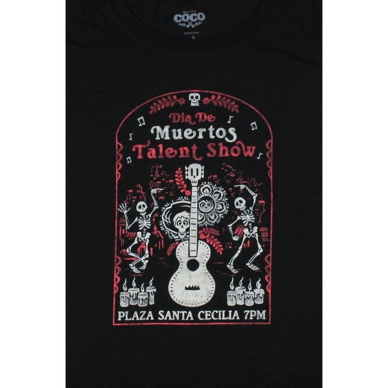 Disney Coco Shirt Womens Dia De Los Muertos Talent Show Poster T-Shirt Plus Size, 2 of 4