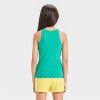 Girls' Ribbed Embroidered Tank Top - Cat & Jack™ - 3 of 4