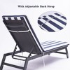 2PCS Set Outdoor Lounge Chair Cushion Replacement Patio Funiture Seat Cushion Chaise Lounge Cushion - 3 of 4