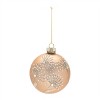Champagne Floral Glass Ball Ornaments – Set of 12 - 2 of 2