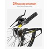 VEVOR Mountain Bike, 29 inch MTB Bicycle with Full Dual Suspension, 24 Speeds Twist Shifting, Dual Disc Brakes, Aluminum Alloy Frame,Black&Yellow - 4 of 4