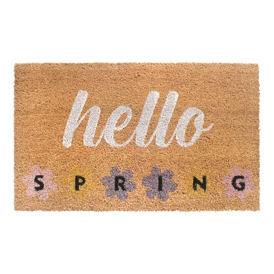 RugSmith Multi Machine Tufted Hello Spring Doormat