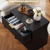 Nasitip 3-Drawer Dresser-Fluted Wooden Nightstand with Deep Storage, Wide Top Chest Organizer - 2 of 4