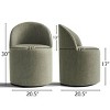 Comfy Accent Chairs Armless Upholstered Accent Chair​ Set of 2 with Castors Rolling Accent Chairs Living Room -Tanpinhause - 3 of 4