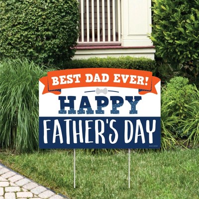 Big Dot of Happiness Happy Father's Day - We Love Dad Party Yard Sign Lawn Decorations - Best Dad Ever Party Yardy Sign