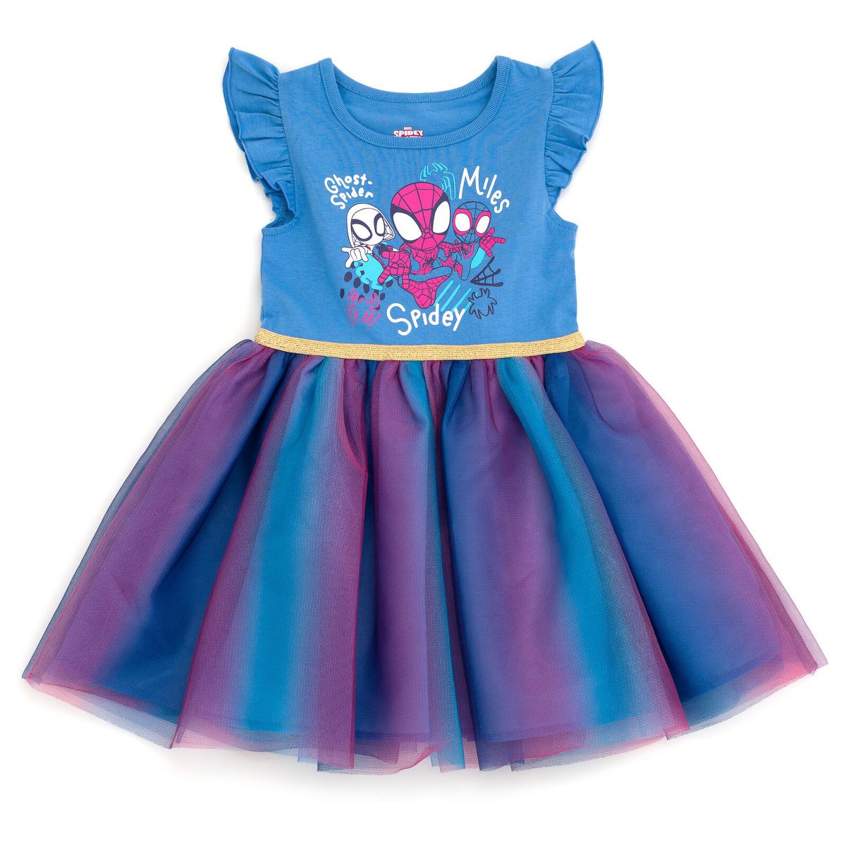 Marvel Spider-Man Girls' Sleeveless Tutu Dress Little Kid to Big Kid